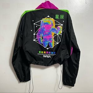 NASA Cropped Windbreaker Jacket